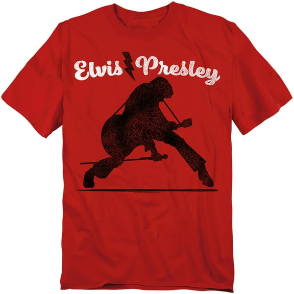 Elvis Presley T-Shirt Overprint Unisex Graphic Tee For Men & Women Red 