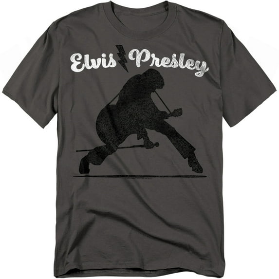 Elvis Presley T-Shirt Overprint Unisex Graphic Tee For Men & Women Charcoal