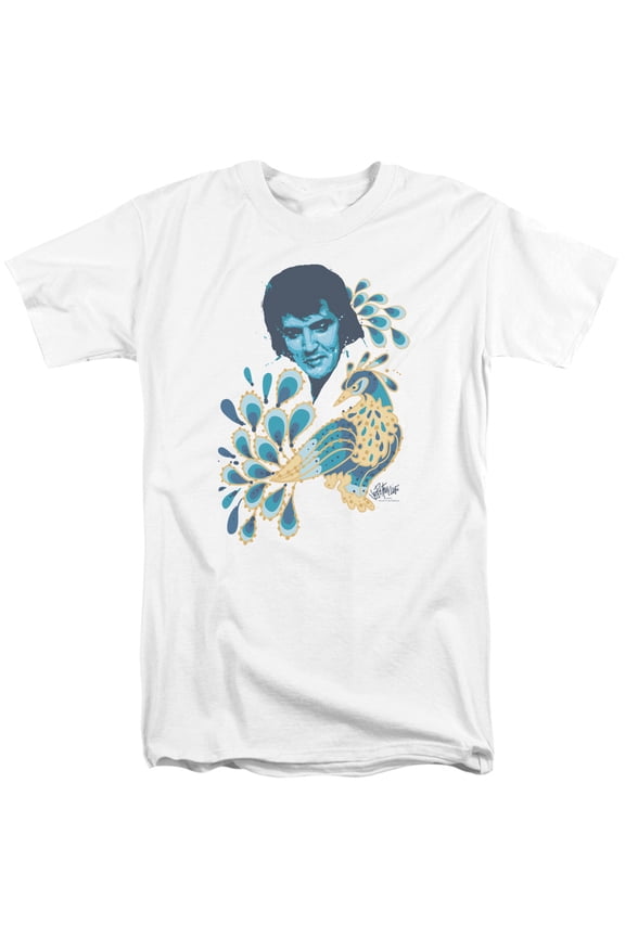 Elvis Presley Peacock S/S Adult Tall White