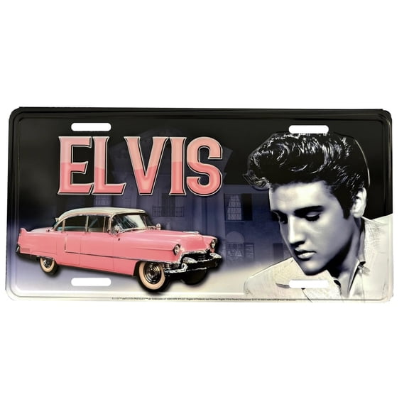 Elvis Presley Pink Cadillac License Plate