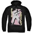 thumbnail image 1 of Elvis Presley Pink Rock Adult Pullover Hoodie Sweatshirt Black, 1 of 2