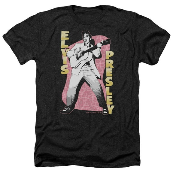 Elvis Presley - Pink Rock - Heather Short Sleeve Shirt - Medium
