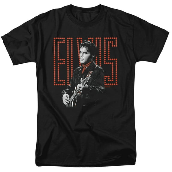 Elvis Presley Red Guitarman Unisex Adult T Shirt (5X-Large) Black