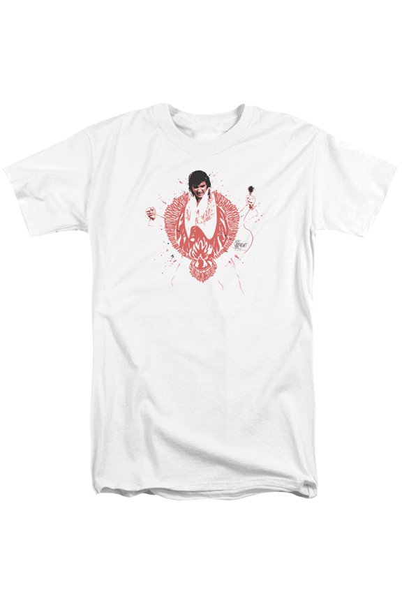 Elvis Presley Red Pheonix S/S Adult Tall White