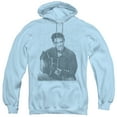 thumbnail image 1 of Elvis Presley Repeat Adult Pullover Hoodie Sweatshirt Light Blue, 1 of 1