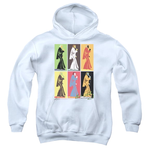 Elvis Presley - Retro Boxes - Youth Hooded Sweatshirt - Large