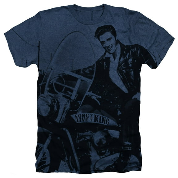 Elvis Presley - Riding Like A King - Heather Short Sleeve Shirt - Large