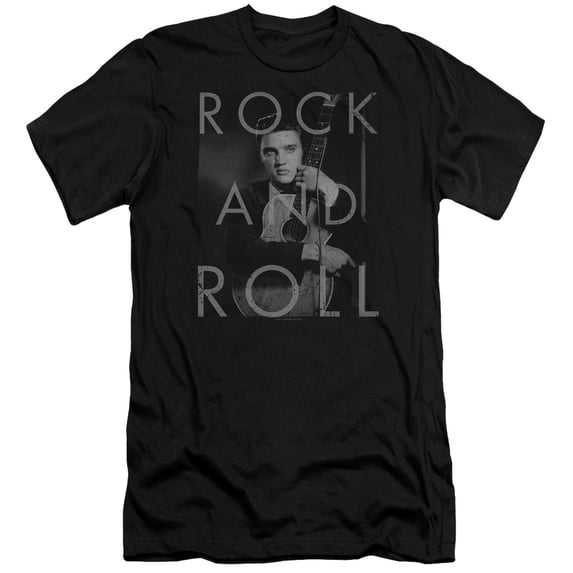 Elvis Presley - Rock And Roll - Premium Slim Fit Short Sleeve Shirt - XX-Large