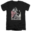 thumbnail image 1 of Elvis Presley Rock N Roll Smoke V-Neck T-Shirt Black, 1 of 2