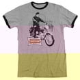 thumbnail image 1 of Elvis Presley Roustabout Poster Adult Ringer T-Shirt Heather/Black, 1 of 2