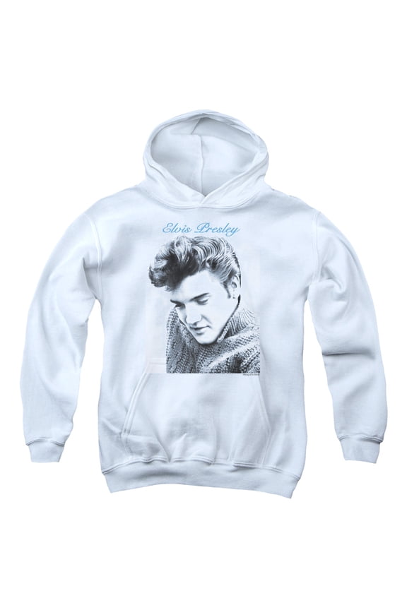 Elvis Presley - Script Sweater - Youth Hooded Sweatshirt - Medium