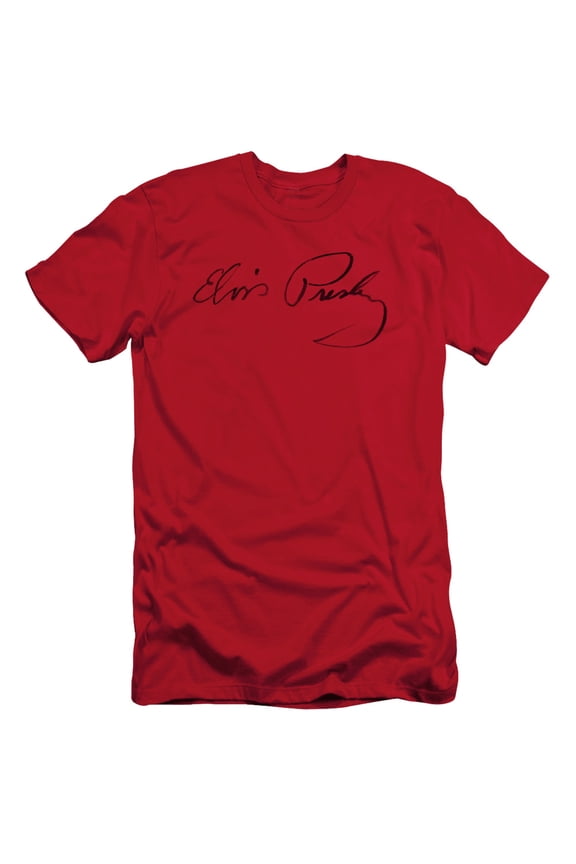 Elvis Presley - Signature Sketch - Slim Fit Short Sleeve Shirt - Large