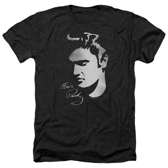 Elvis Presley - Simple Face - Heather Short Sleeve Shirt - Medium