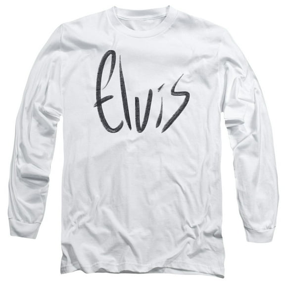 Elvis Presley - Sketchy Name - Long Sleeve Shirt - Small