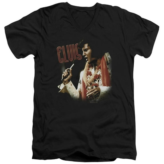 Elvis Presley Soulful V-Neck T-Shirt Black