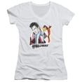 thumbnail image 1 of Elvis Presley Speedway Junior Women's V-Neck T-Shirt White, 1 of 2