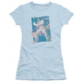 thumbnail image 1 of Elvis Presley Splatter Hawaii Junior Women's Sheer T-Shirt Light Blue, 1 of 2