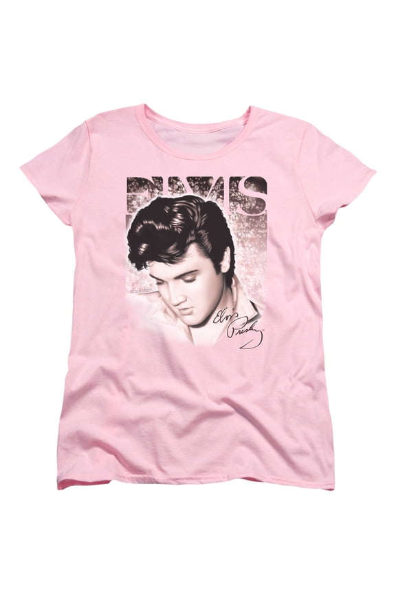 Elvis Presley Star Light Women's T-Shirt Pink