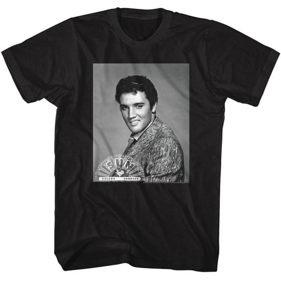 Elvis Presley Portrait Men's T Shirt (Black, Big&TallXLT)