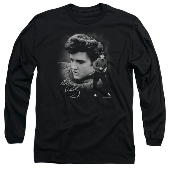 Elvis Presley Sweater Adult Long Sleeve T-Shirt Black