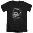 thumbnail image 1 of Elvis Presley Sweater Adult V-Neck T-Shirt Black, 1 of 2