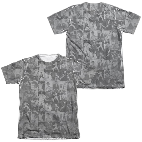 Elvis Presley TCB Crowd (Front/Back Print) Sublimated T-Shirt White