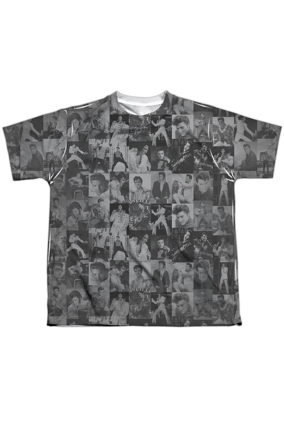 Elvis Presley TCB Crowd Youth Sublimated Crew T-Shirt White
