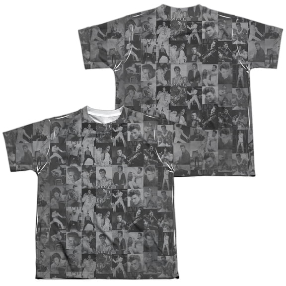 Elvis Presley TCB Crowd Youth Sublimated Crew T-Shirt White