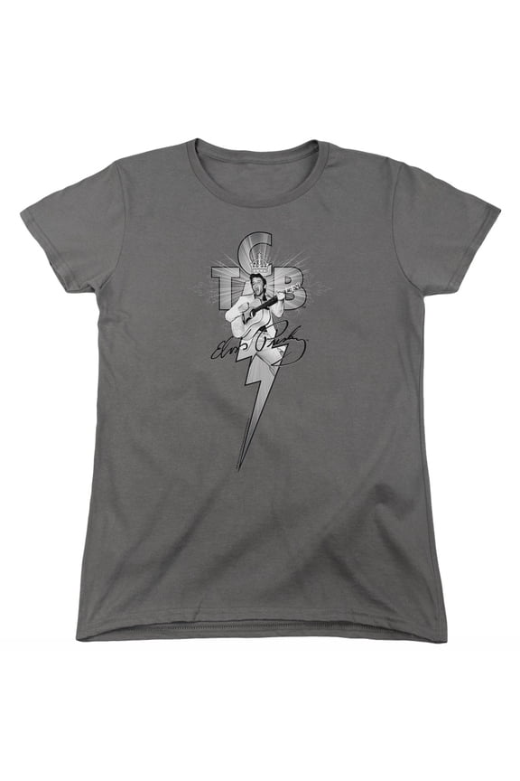 Elvis Presley TCB Ornate Women's T-Shirt Charcoal