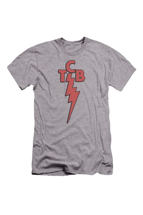 Elvis Presley Tcb Premium Canvas Adult Slim Fit 30/1 T-Shirt Athletic Heather