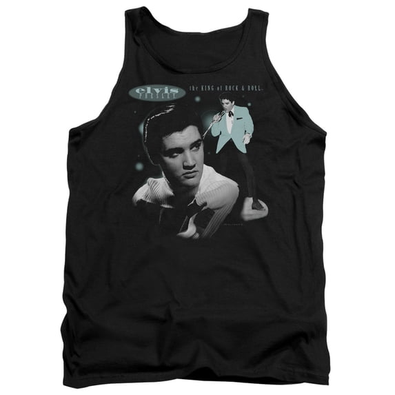 Elvis Presley - Teal Portrait - Tank Top - Medium