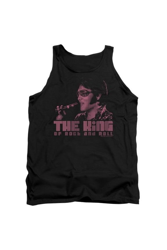 Elvis Presley The King Adult Tank Top Black