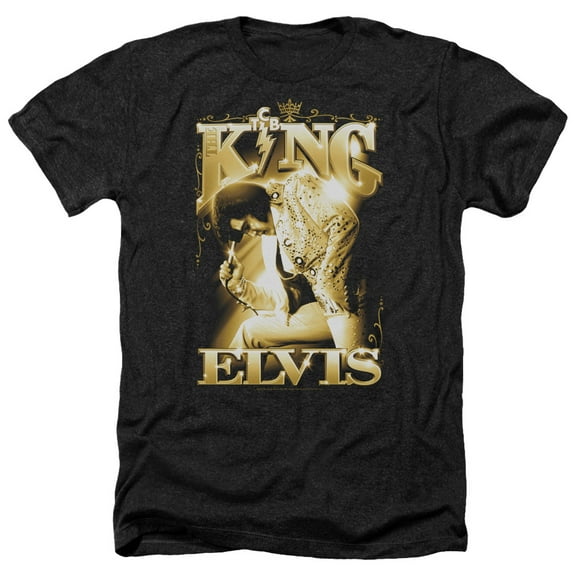 Elvis Presley - The King - Heather Short Sleeve Shirt - Medium