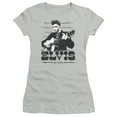 thumbnail image 1 of Elvis Presley The King Of Junior Women's Sheer T-Shirt Silver, 1 of 2