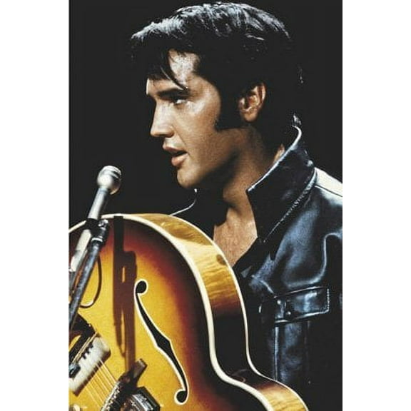 Elvis Presley The King Of Rock n Roll Leather Music Laminated Poster Measures 36 x 24 inches (91.5 x 61 cm)