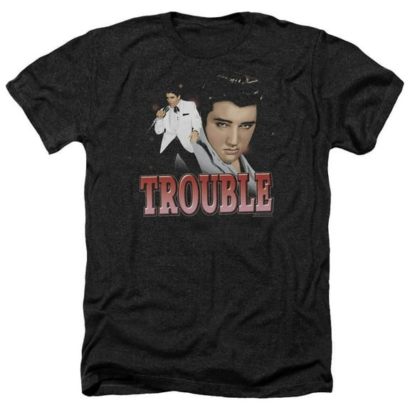 Elvis Presley - Trouble - Heather Short Sleeve Shirt - Small