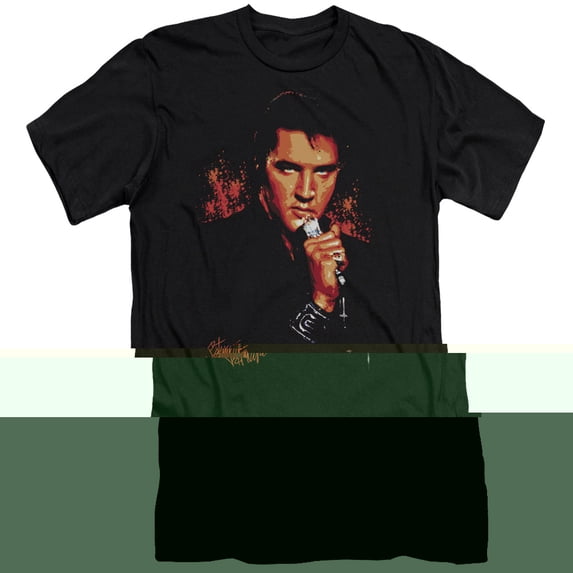 Elvis Presley Trouble Premuim Canvas Slim Fit T-Shirt Black