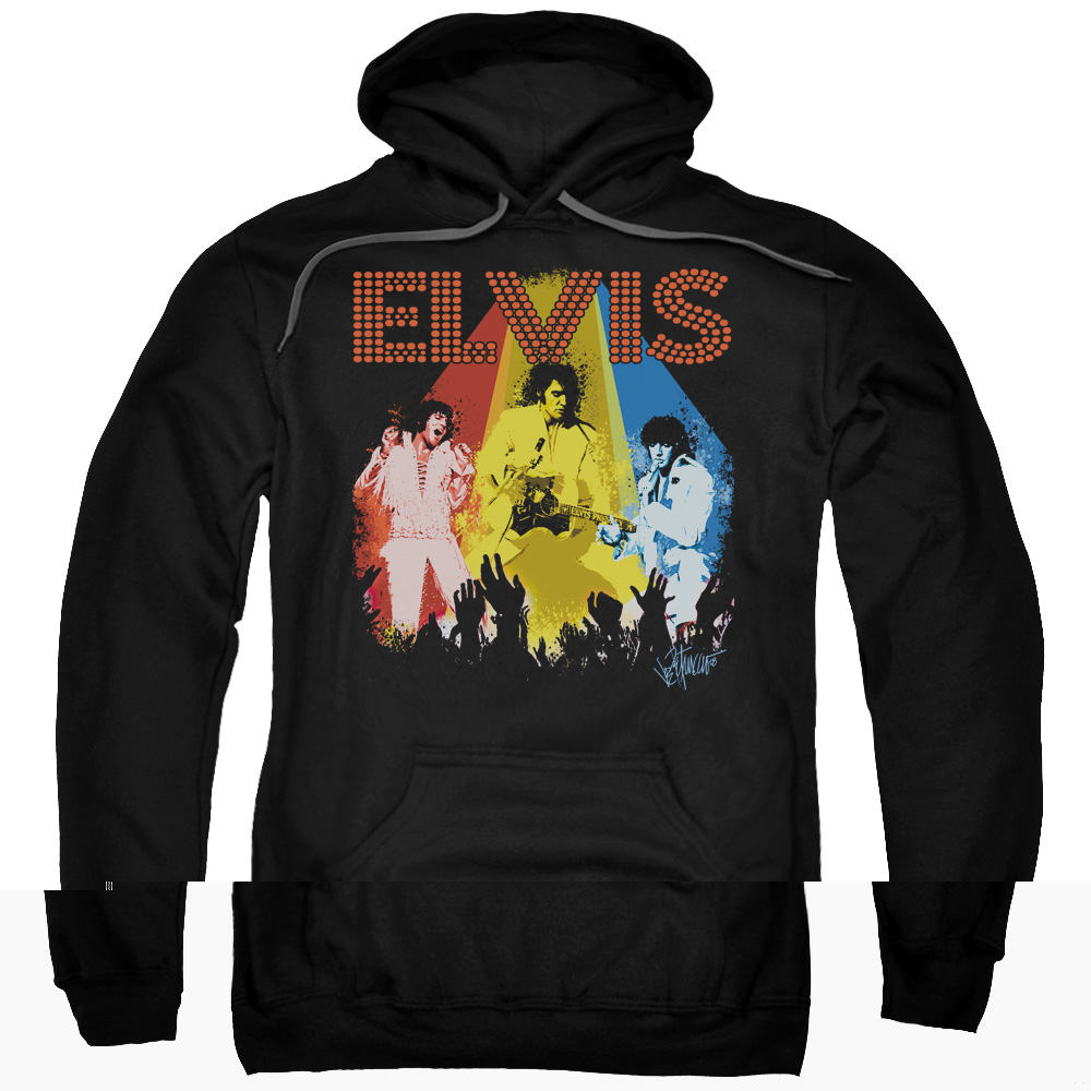 Elvis Presley Vegas Remembered Pullover Hoodie Sweatshirt Black