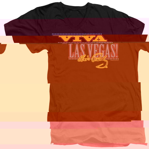Elvis Presley Viva Las Vegas Adult V-Neck T-Shirt Black