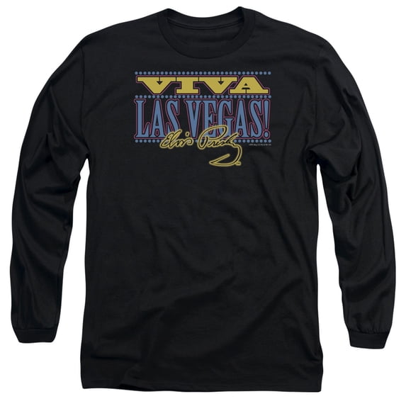Elvis Presley Viva Las Vegas Adult Long Sleeve T-Shirt Black
