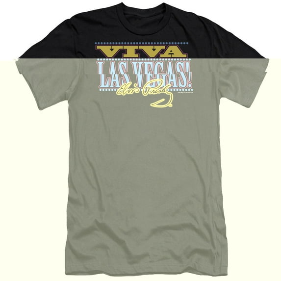 Elvis Presley Viva Las Vegas Premium Slim Fit 30/1 T-Shirt Black