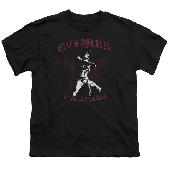 Elvis Presley - Viva Las Vegas Star - Youth Short Sleeve Shirt - Large