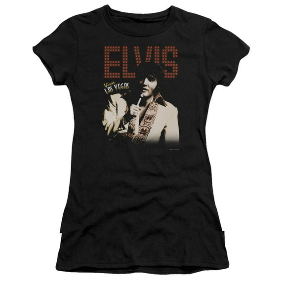 Elvis Presley Viva Star Premium Junior Women's T-Shirt Black