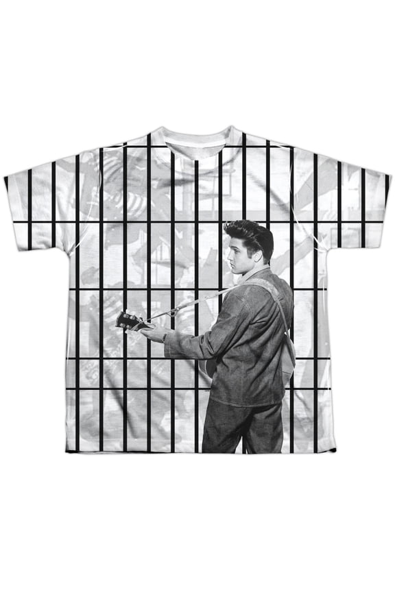 Elvis Presley - Whole Cell Block - Youth Short Sleeve Shirt - Large