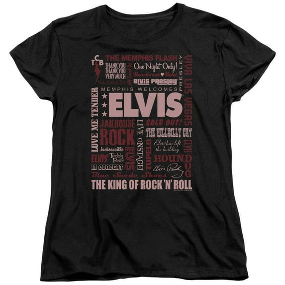 Elvis Presley - Whole Lotta Type - Women's Short Sleeve Shirt - Small
