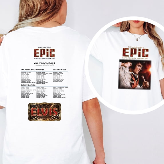 Elvis Presley in Concert 2026 All Over Print Shirt, Music Concert Tee, Unisex Tee Multi