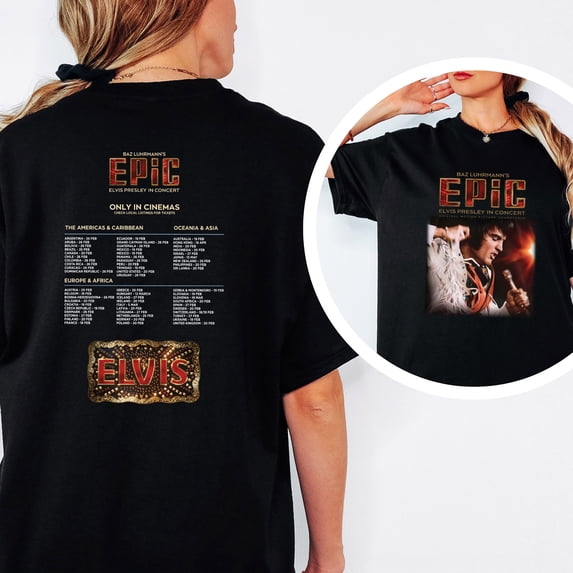 Elvis Presley in Concert 2026 All Over Print Shirt, Music Concert Tee, Unisex Tee Multi