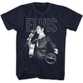 thumbnail image 1 of Elvis Presley Sun Records On The Mic Navy Adult T-Shirt L, 1 of 2