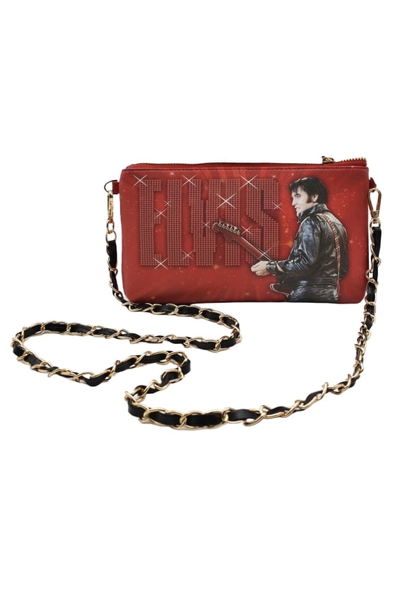 Elvis Presley red handbag wristlet and shoulder chain 68 comeback concert