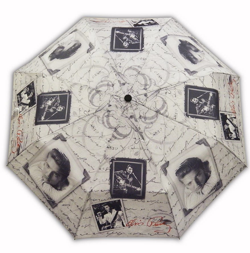 Elvis Presley white black umbrella foldable